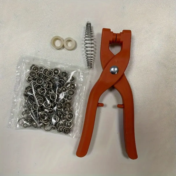 50pcs Snap Button Kit with Hand Press Pliers