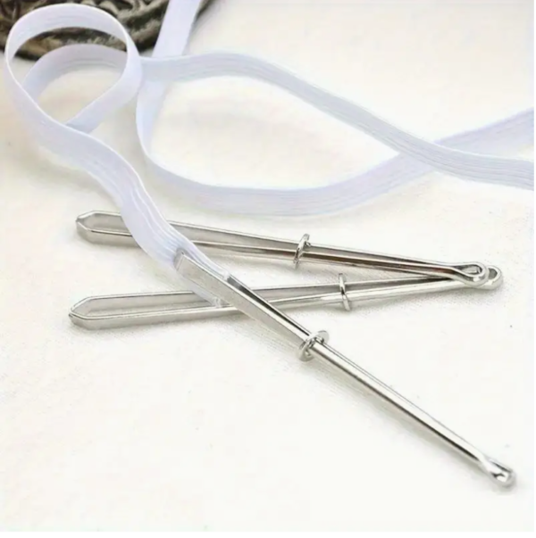 1pc White Elastic Band Threader Clip